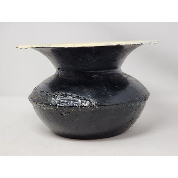 Vintage Antique Cast Iron Enamel Spittoon Cuspidor Tobacco Bar Tavern Saloon - Picture 3 of 11